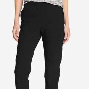 EDDIE BAUER Women Black Fleece Joggers Sweatpants | XL